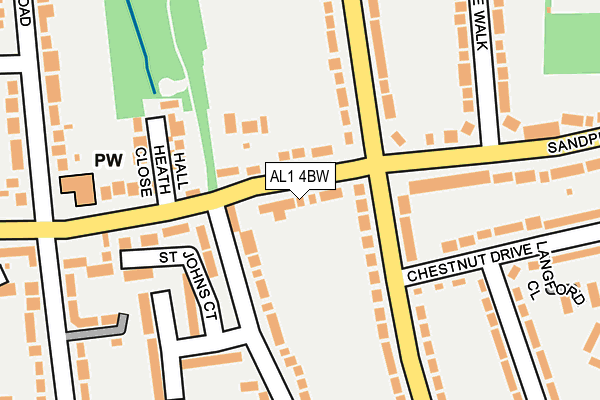 AL1 4BW map - OS OpenMap – Local (Ordnance Survey)