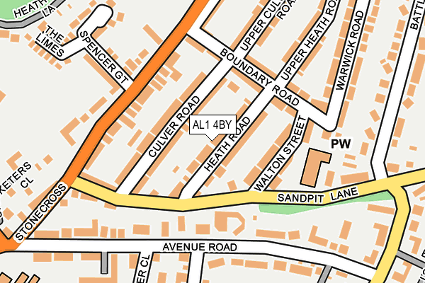 AL1 4BY map - OS OpenMap – Local (Ordnance Survey)