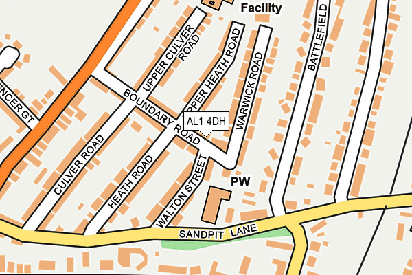 AL1 4DH map - OS OpenMap – Local (Ordnance Survey)