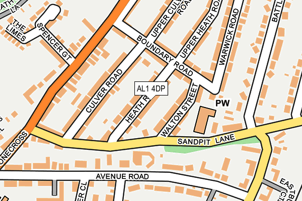 AL1 4DP map - OS OpenMap – Local (Ordnance Survey)