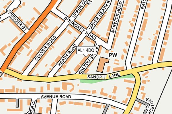 AL1 4DQ map - OS OpenMap – Local (Ordnance Survey)