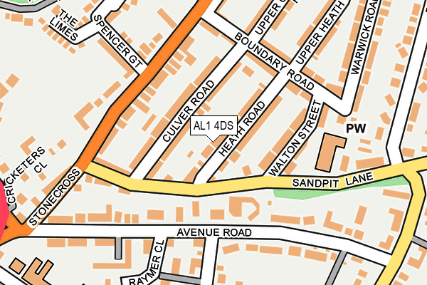AL1 4DS map - OS OpenMap – Local (Ordnance Survey)