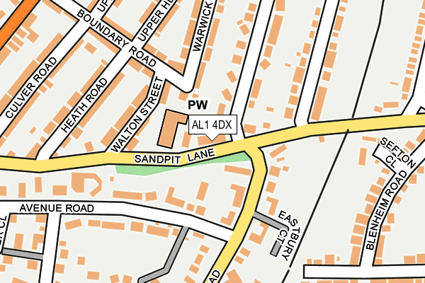 AL1 4DX map - OS OpenMap – Local (Ordnance Survey)