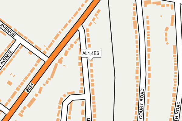 AL1 4ES map - OS OpenMap – Local (Ordnance Survey)
