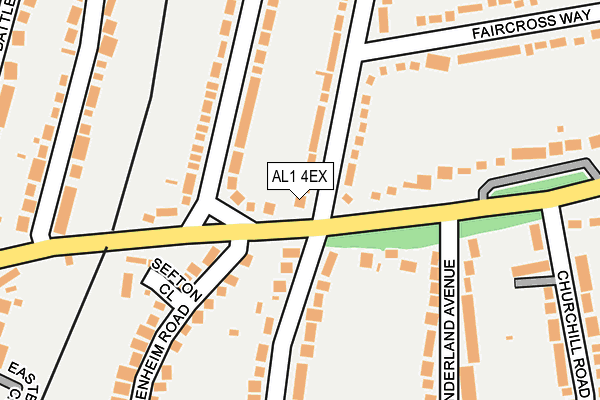 AL1 4EX map - OS OpenMap – Local (Ordnance Survey)