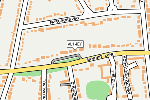 AL1 4EY map - OS OpenMap – Local (Ordnance Survey)