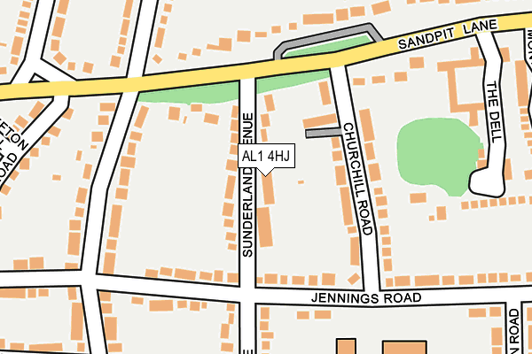 AL1 4HJ map - OS OpenMap – Local (Ordnance Survey)