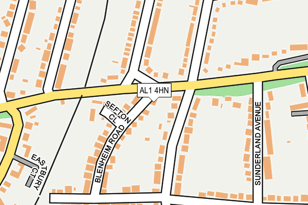 AL1 4HN map - OS OpenMap – Local (Ordnance Survey)