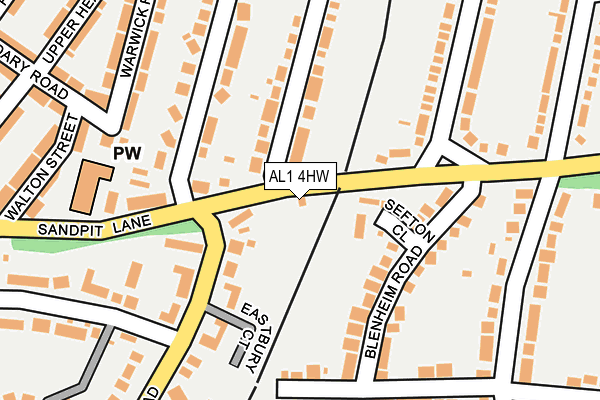 AL1 4HW map - OS OpenMap – Local (Ordnance Survey)