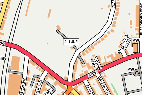 AL1 4NF map - OS OpenMap – Local (Ordnance Survey)