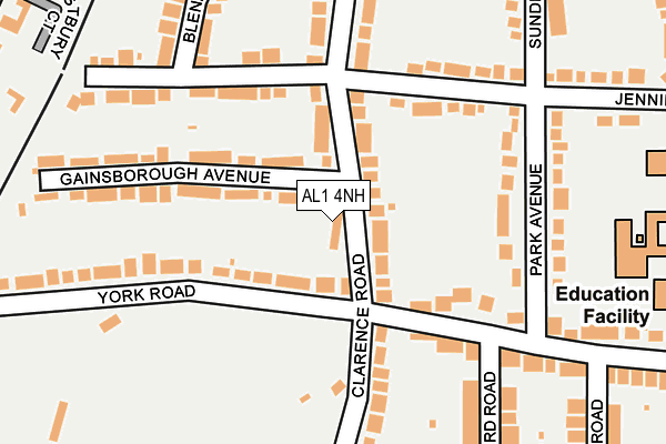 AL1 4NH map - OS OpenMap – Local (Ordnance Survey)