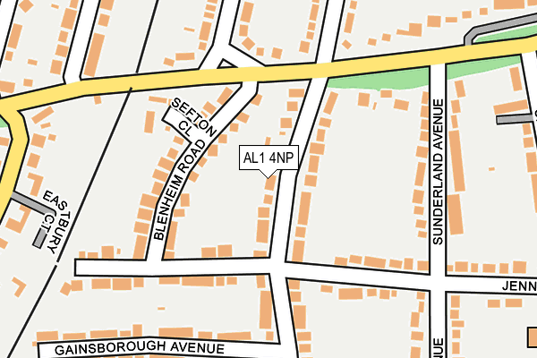 AL1 4NP map - OS OpenMap – Local (Ordnance Survey)