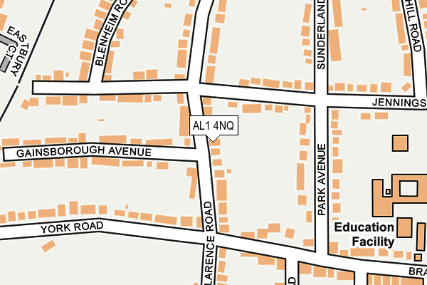 AL1 4NQ map - OS OpenMap – Local (Ordnance Survey)