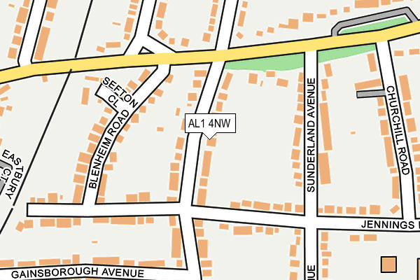 AL1 4NW map - OS OpenMap – Local (Ordnance Survey)