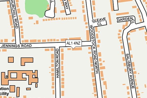 AL1 4NZ map - OS OpenMap – Local (Ordnance Survey)