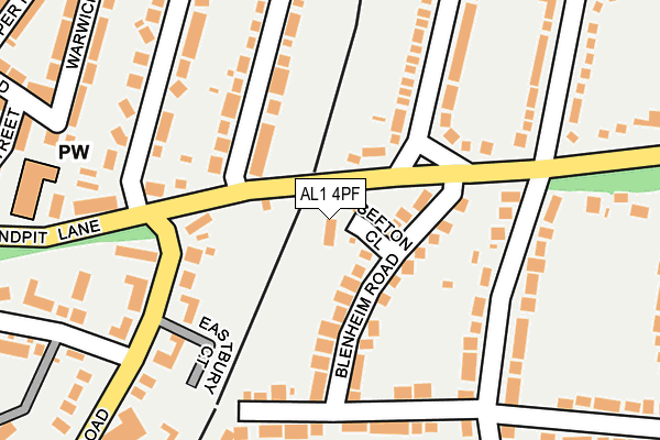 AL1 4PF map - OS OpenMap – Local (Ordnance Survey)