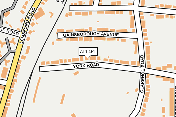 AL1 4PL map - OS OpenMap – Local (Ordnance Survey)
