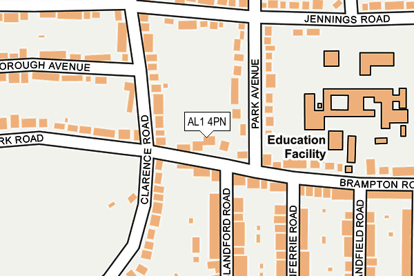 AL1 4PN map - OS OpenMap – Local (Ordnance Survey)