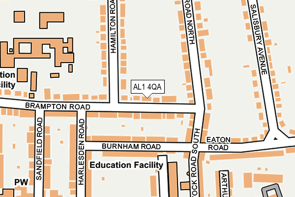 AL1 4QA map - OS OpenMap – Local (Ordnance Survey)
