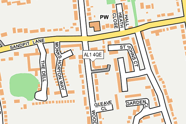 AL1 4QE map - OS OpenMap – Local (Ordnance Survey)