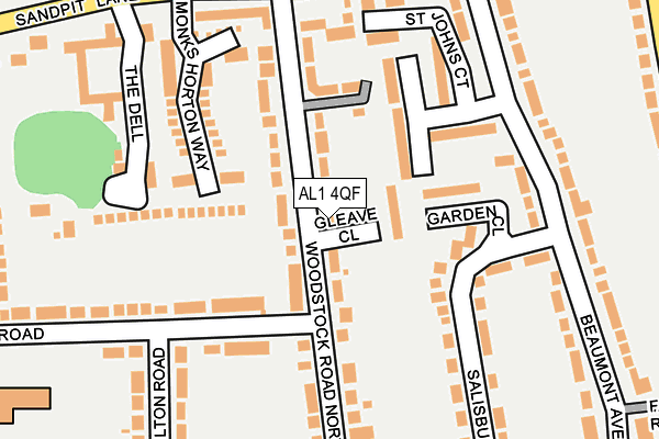 AL1 4QF map - OS OpenMap – Local (Ordnance Survey)