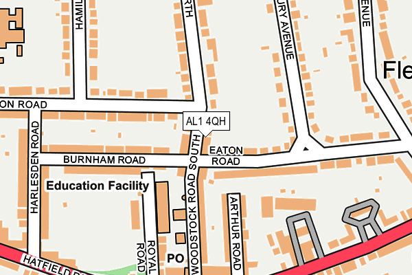 AL1 4QH map - OS OpenMap – Local (Ordnance Survey)