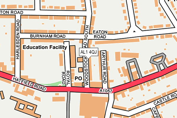 AL1 4QJ map - OS OpenMap – Local (Ordnance Survey)