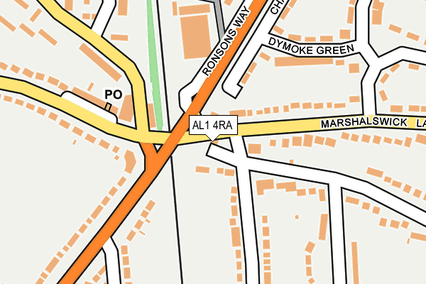 AL1 4RA map - OS OpenMap – Local (Ordnance Survey)
