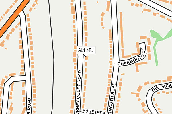 AL1 4RJ map - OS OpenMap – Local (Ordnance Survey)