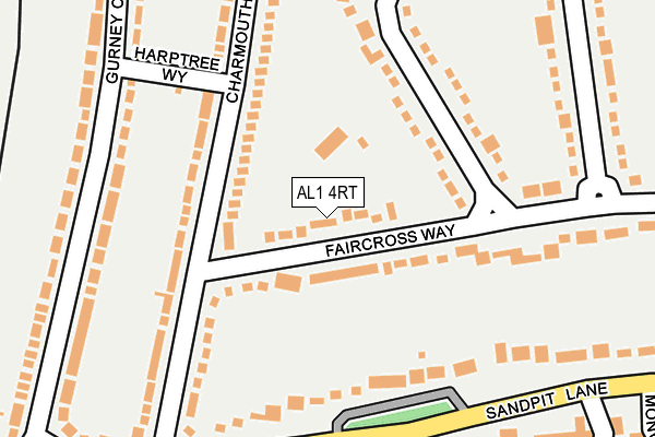 AL1 4RT map - OS OpenMap – Local (Ordnance Survey)