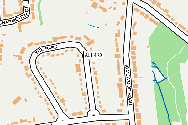 AL1 4RX map - OS OpenMap – Local (Ordnance Survey)