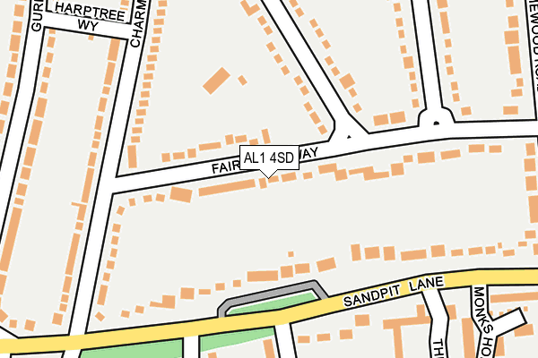 AL1 4SD map - OS OpenMap – Local (Ordnance Survey)
