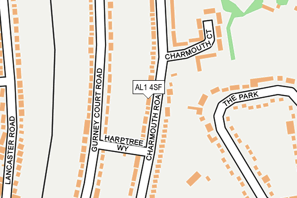 AL1 4SF map - OS OpenMap – Local (Ordnance Survey)