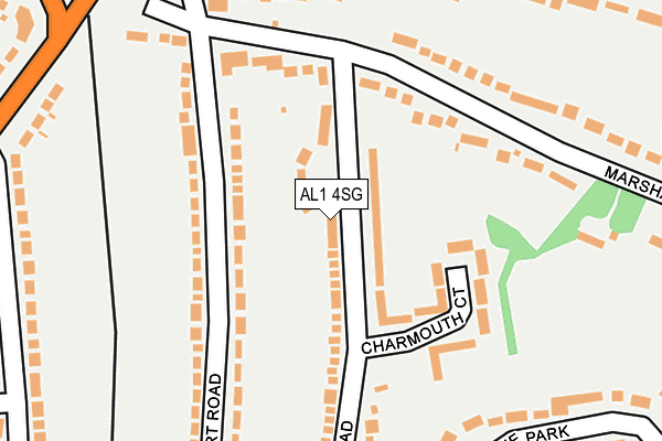 AL1 4SG map - OS OpenMap – Local (Ordnance Survey)