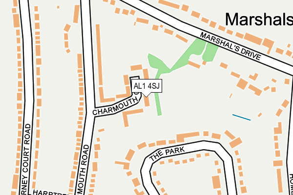 AL1 4SJ map - OS OpenMap – Local (Ordnance Survey)