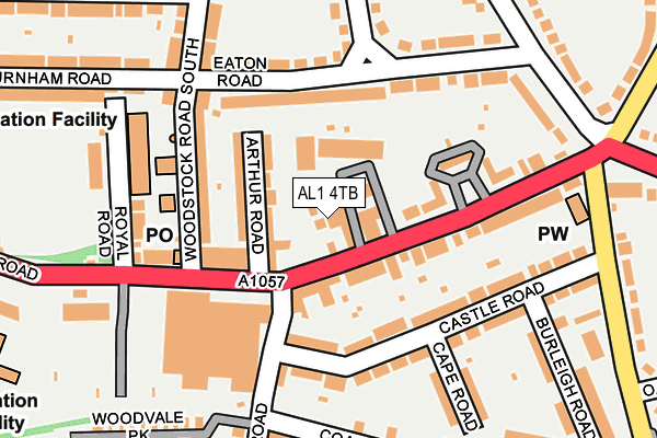 AL1 4TB map - OS OpenMap – Local (Ordnance Survey)