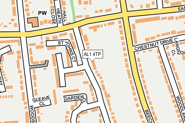 AL1 4TP map - OS OpenMap – Local (Ordnance Survey)