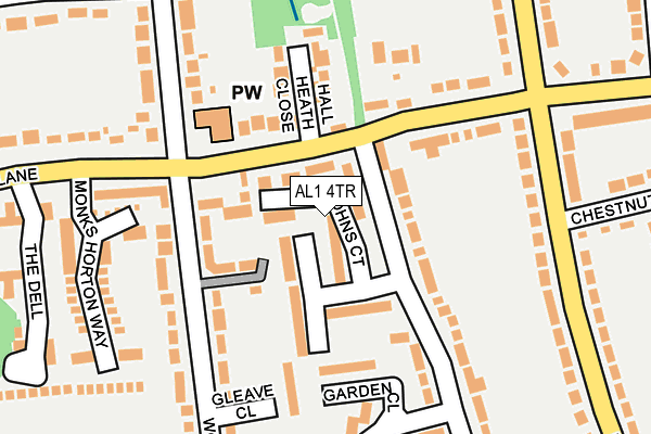 AL1 4TR map - OS OpenMap – Local (Ordnance Survey)