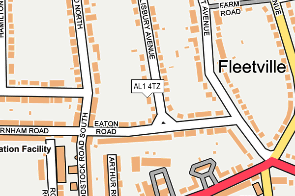 AL1 4TZ map - OS OpenMap – Local (Ordnance Survey)