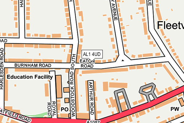 AL1 4UD map - OS OpenMap – Local (Ordnance Survey)