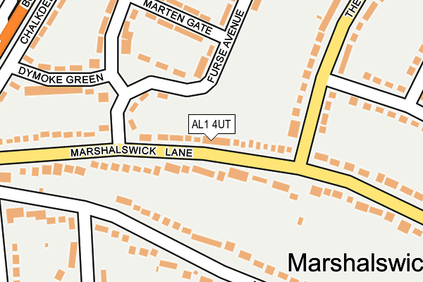 AL1 4UT map - OS OpenMap – Local (Ordnance Survey)