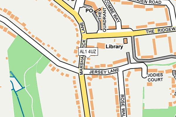 AL1 4UZ map - OS OpenMap – Local (Ordnance Survey)