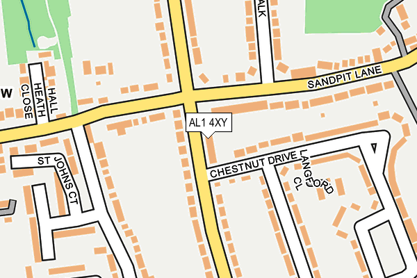 AL1 4XY map - OS OpenMap – Local (Ordnance Survey)