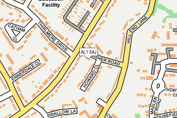 AL1 5AJ map - OS OpenMap – Local (Ordnance Survey)