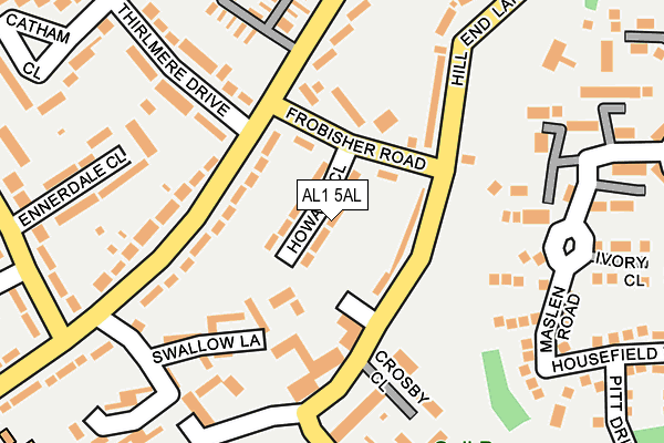 AL1 5AL map - OS OpenMap – Local (Ordnance Survey)