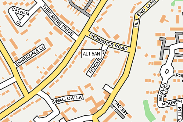 AL1 5AN map - OS OpenMap – Local (Ordnance Survey)