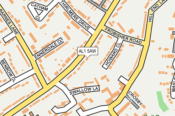 AL1 5AW map - OS OpenMap – Local (Ordnance Survey)