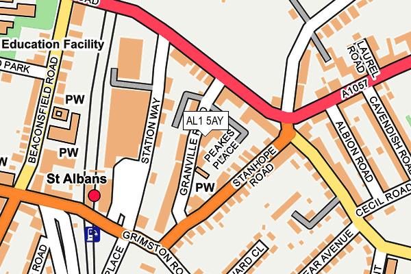 AL1 5AY map - OS OpenMap – Local (Ordnance Survey)