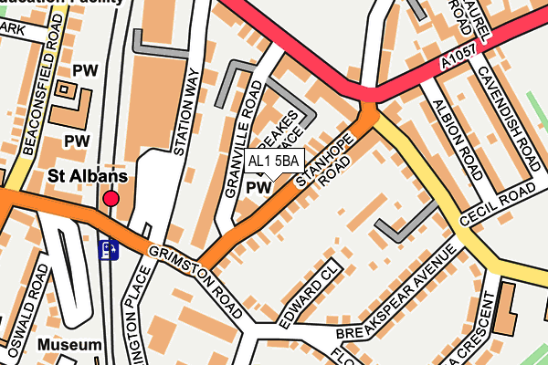 AL1 5BA map - OS OpenMap – Local (Ordnance Survey)