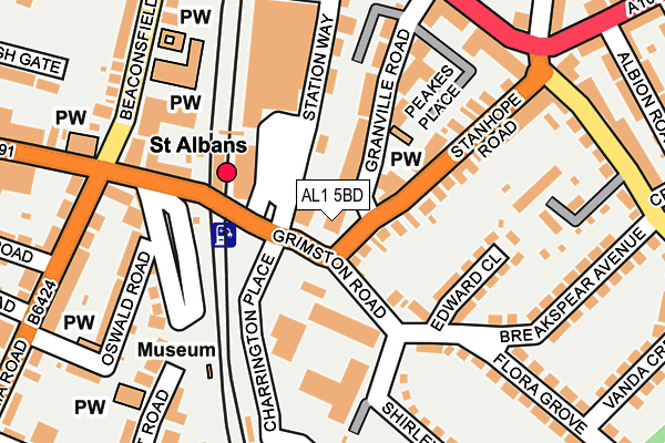 AL1 5BD map - OS OpenMap – Local (Ordnance Survey)